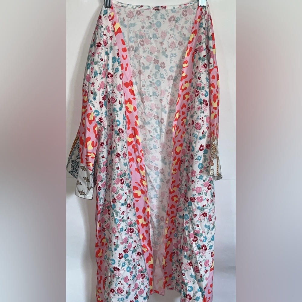Floral and Leopard Print Kimono